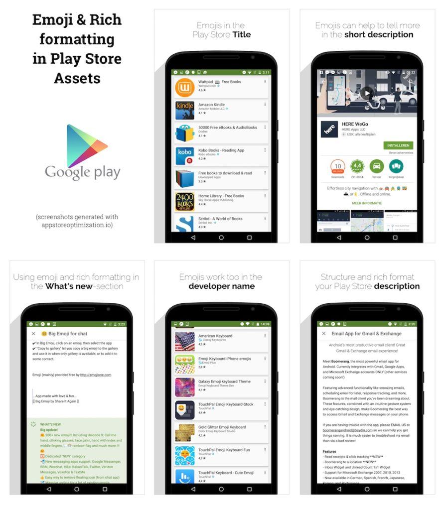 Google Play: Rich formatting