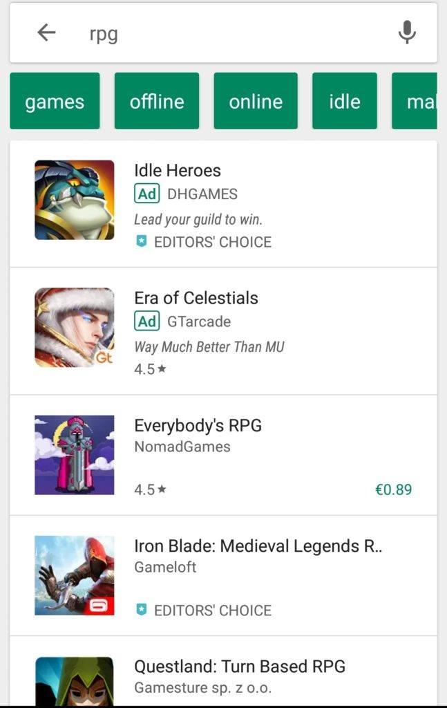 Google Play Search