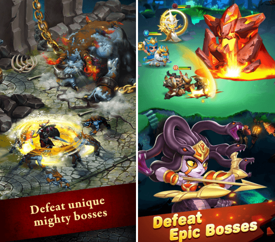 Defeat bosses app games